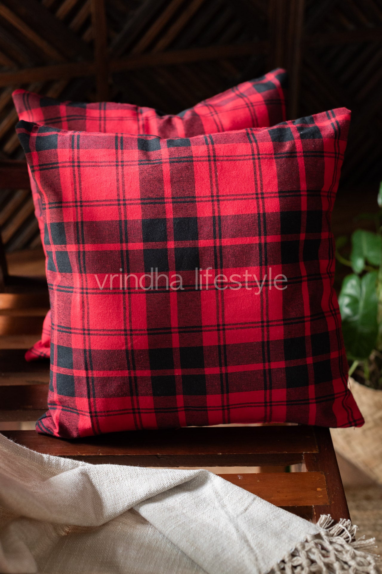 WOVEN COTTON CUSHION COVERS-16 inches -Single Unit