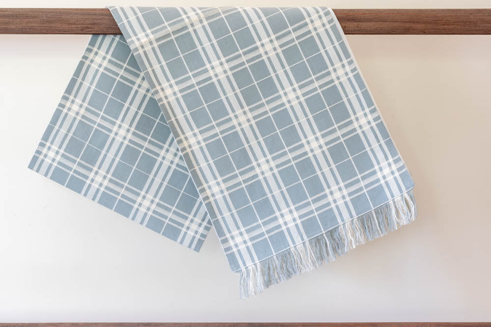 COTTON CHECKS TABLE RUNNER (14 x 68 inches)