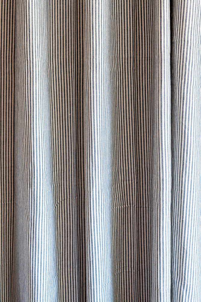 COTTON STRIPES  OPAQUE CURTAINS-7Feet