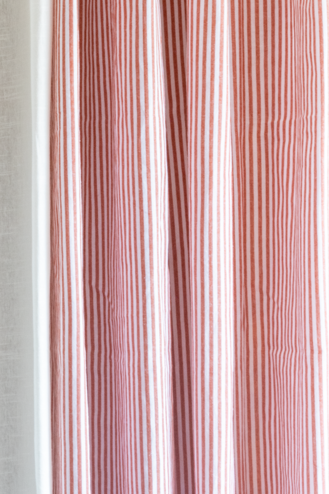 COTTON STRIPES OPAQUE CURTAINS-7Feet