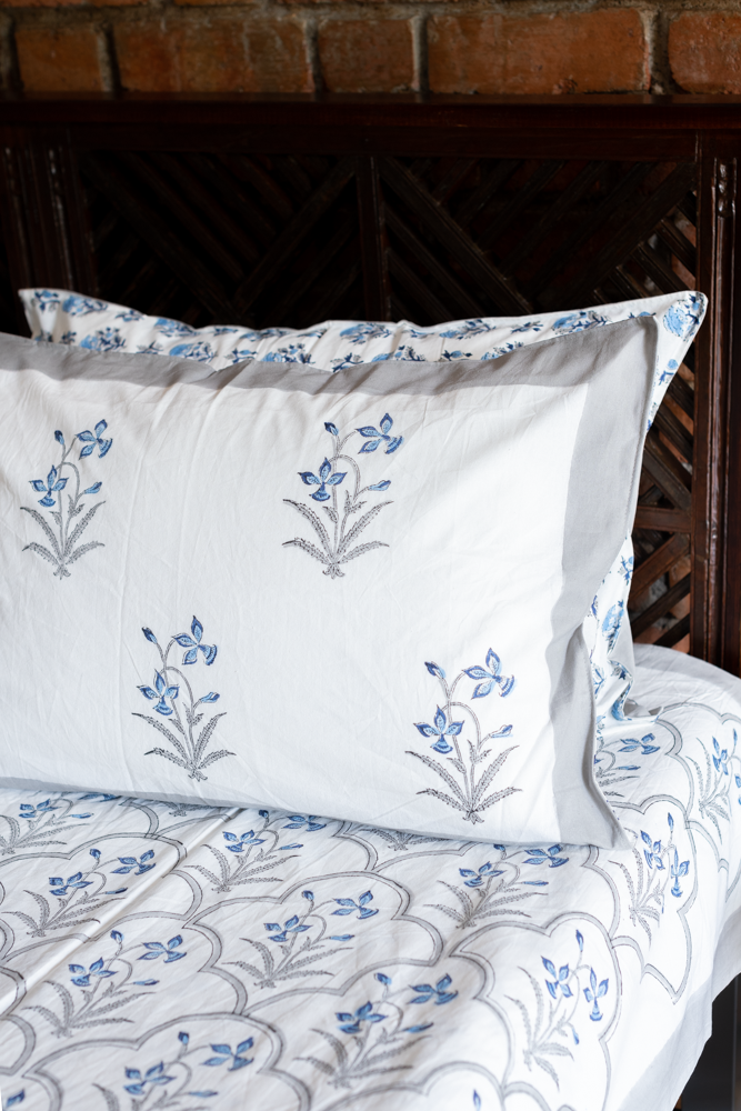 PREMIUM COTTON HAND BLOCK PRINTED BEDSHEET SET-Queen size