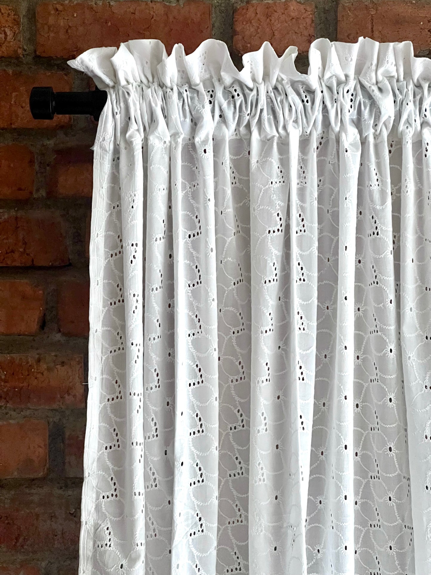 COTTON HAKOBA SHEER CURTAINS-7 Feet-Single unit