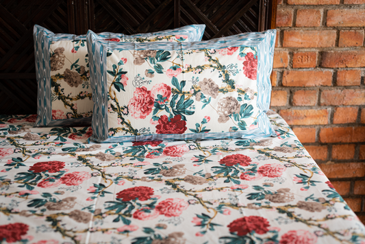 FLORAL PRINT COTTON BEDSHEET-King size