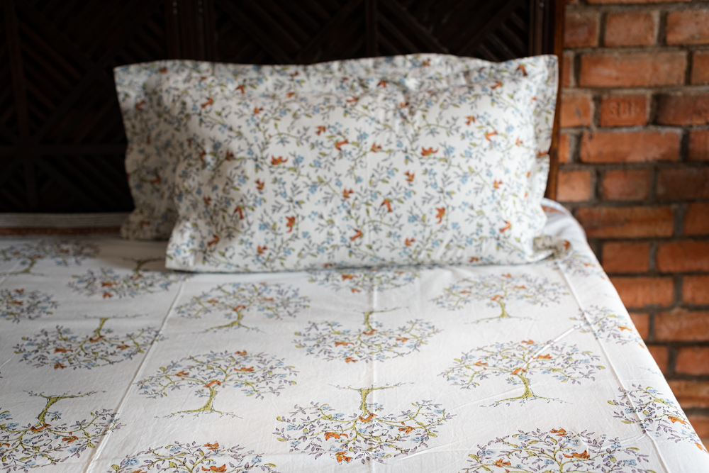 COTTON PRINTED BEDSHEET SET-King Size