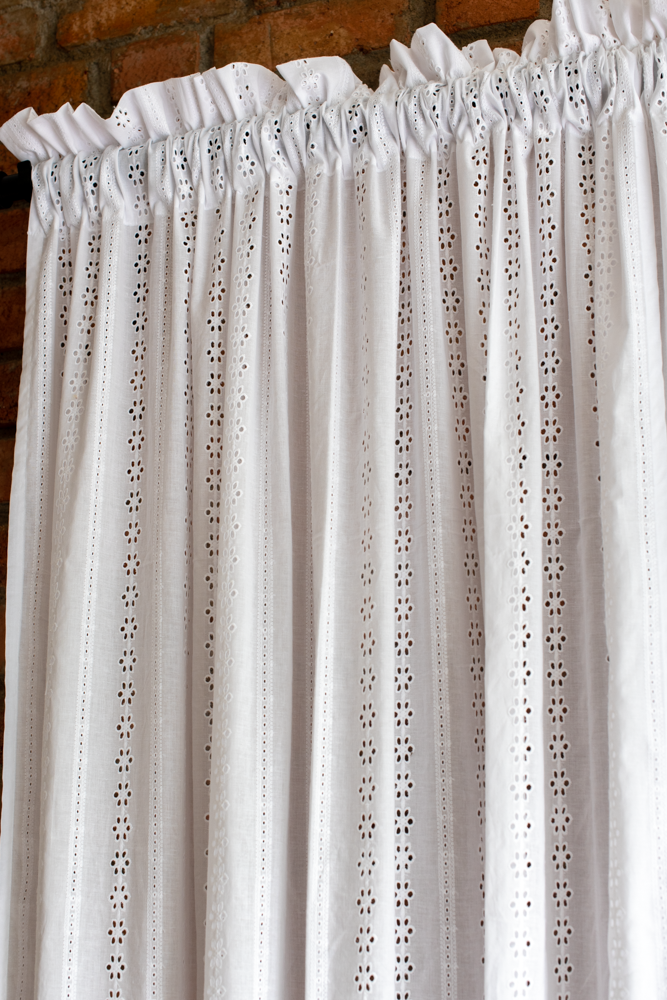 COTTON HAKOBA SHEER CURTAINS-7 Feet-Single unit