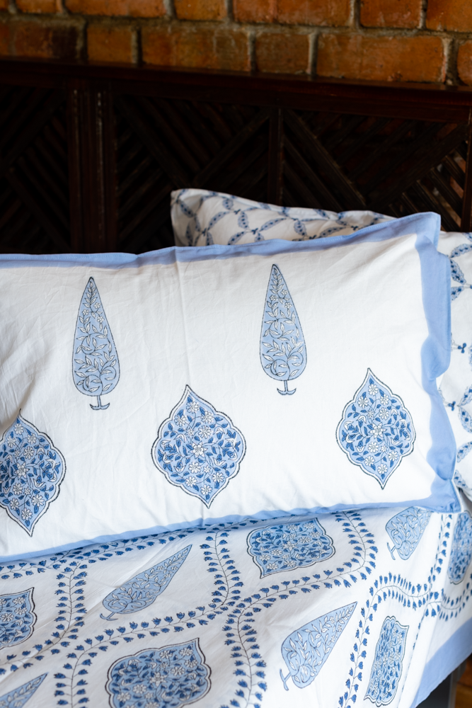 PREMIUM COTTON HAND BLOCK PRINTED BEDSHEET SET-Queen size