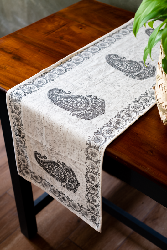 hand block printed table runner