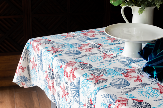 PRINTED COTTON TABLE CLOTH  -4 seater