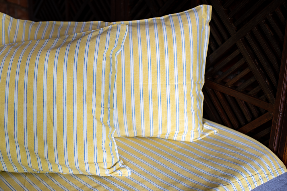 cotton stripes bedsheet set